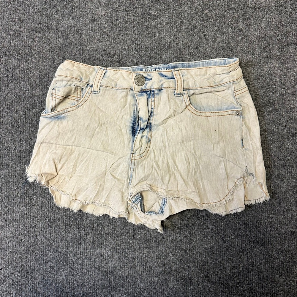 Mossimo Shorts Womens Size 5 Light Acid Wash Denim Frayed Hem Casual Stretch